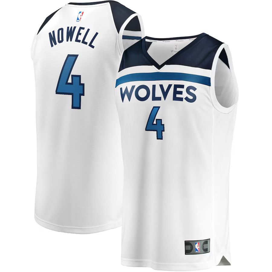 Men Minnesota Timberwolves #4 Jaylen Nowell Fanatics Branded White Fast Break Replica NBA Jersey